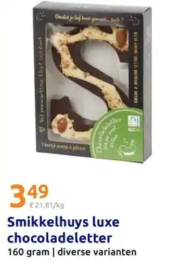 Action Smikkelhuys luxe chocoladeletter aanbieding