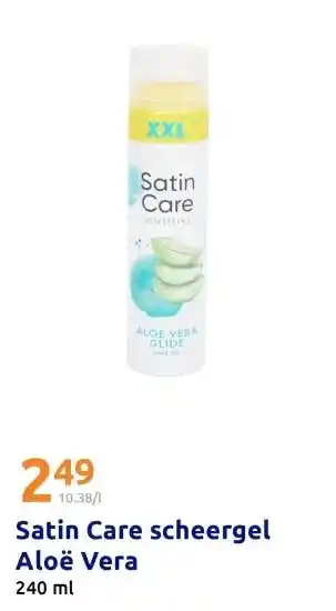 Action Satin Care scheergel Aloë Vera aanbieding