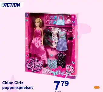Action Chloe Girlz poppenspeelset aanbieding