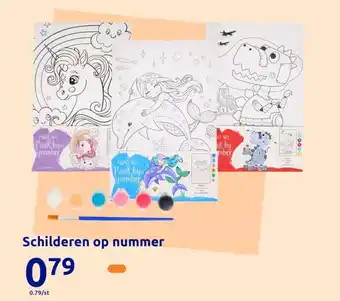 Action Schilderen op nummer aanbieding