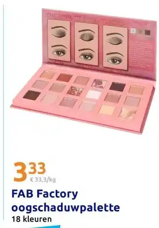 Action FAB Factory oogschaduwpalette aanbieding