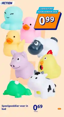 Action Speelgoeddier voor in bad aanbieding