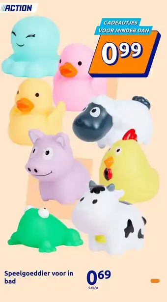 Action Speelgoeddier voor in bad aanbieding