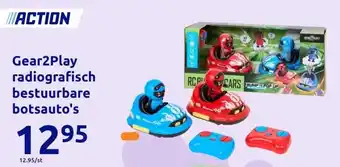 Action Gear2Play radiografisch bestuurbare botsauto's aanbieding