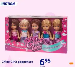 Action Chloe Girlz poppenset aanbieding