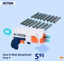 Action Zuru X-Shot dartpistool Fury 4 aanbieding