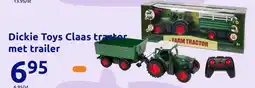Action Dickie Toys Claas tractor met trailer aanbieding