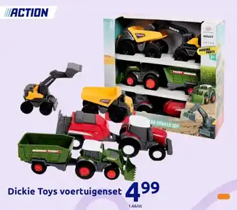 Action Dickie Toys voertuigenset aanbieding