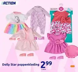 Action Dolly Star poppenkleding aanbieding