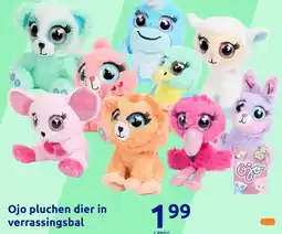 Action Ojo pluchen dier in verrassingsbal aanbieding