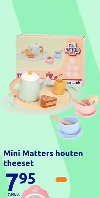 Action Mini Matters houten theeset aanbieding