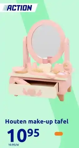 Action Houten make-up tafel aanbieding
