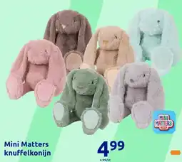 Action Mini Matters knuffelkonijn aanbieding