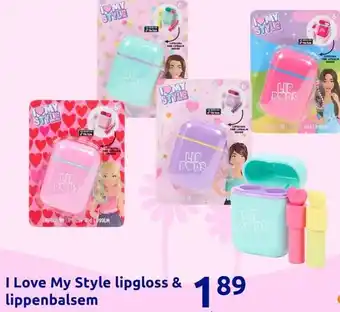 Action I Love My Style lipgloss & lippenbalsem aanbieding