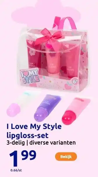 Action I Love My Style lipgloss-set aanbieding