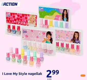 Action I Love My Style nagellak aanbieding