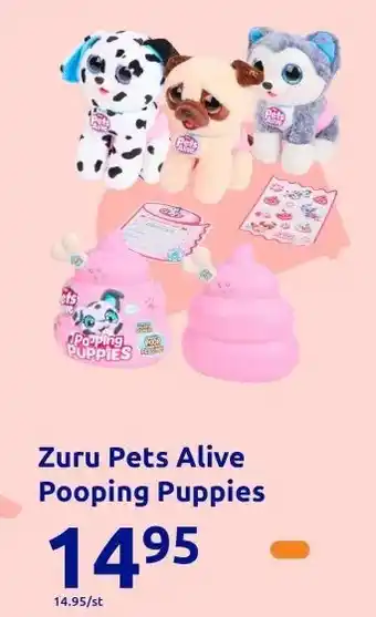 Action Zuru Pets Alive Pooping Puppies aanbieding