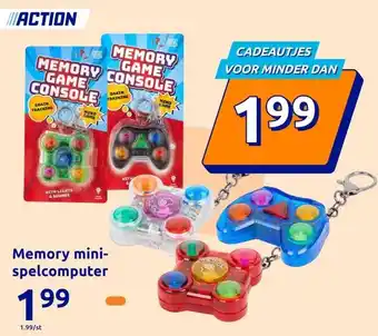 Action Memory mini- spelcomputer aanbieding