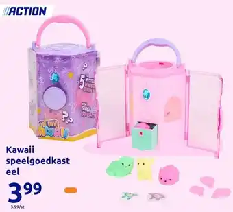 Action Kawaii speelgoedkast eel aanbieding