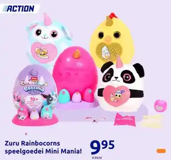 Action Zuru Rainbocorns speelgoedei Mini Mania! aanbieding