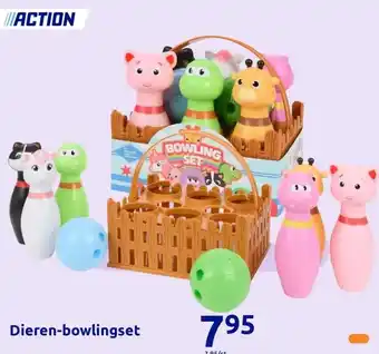 Action Dieren-bowlingset aanbieding