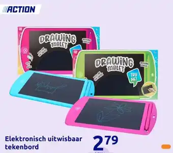 Action Elektronisch uitwisbaar tekenbord aanbieding