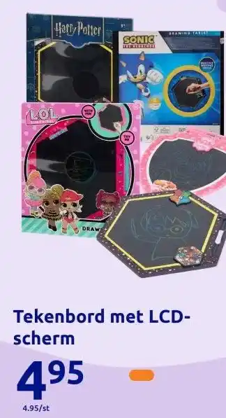 Action Tekenbord met LCD- scherm aanbieding