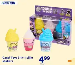 Action Canal Toys 3-in-1 slijm shakers aanbieding