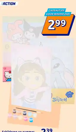 Action Schilderen op nummer aanbieding