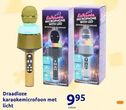 Action Draadloze karaokemicrofoon met licht aanbieding