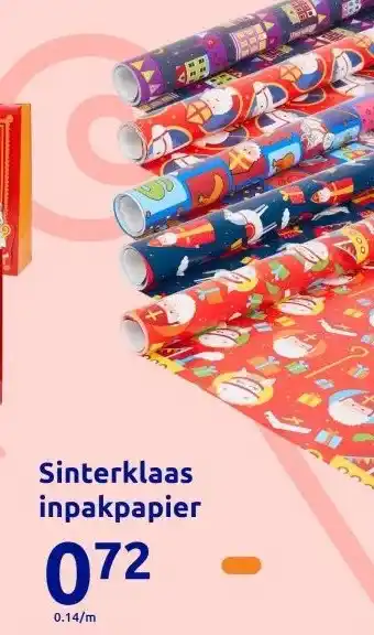 Action Sinterklaas inpakpapier aanbieding