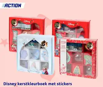 Action Disney kerstkleurboek met stickers aanbieding