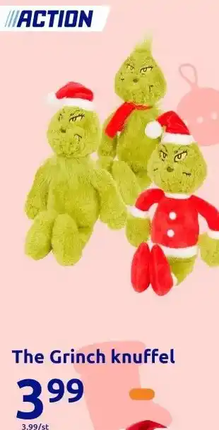 Action The Grinch knuffel aanbieding