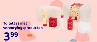 Action Toilettas met verzorgingsproducten aanbieding