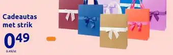 Action Cadeautas met strik aanbieding