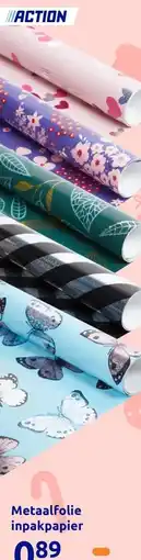 Action Metaalfolie inpakpapier aanbieding