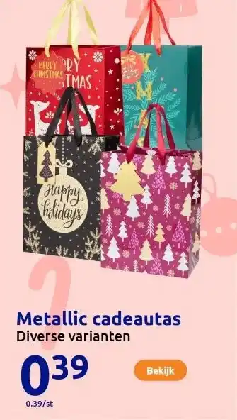Action Metallic cadeautas aanbieding