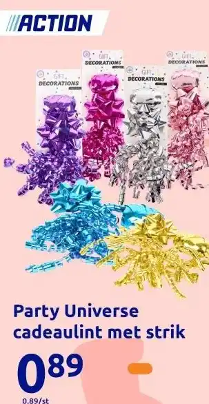Action Party Universe cadeaulint met strik aanbieding