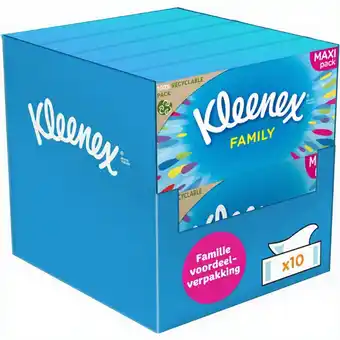 Joybuy Kleenex Family box - 1280 zakdoeken - 10x128 stuks familieverpakking aanbieding