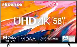 Joybuy Hisense 58A6K 58 4K Ultra HD UHD VIDAA Smart TV Wi-Fi Black 58 Inch aanbieding