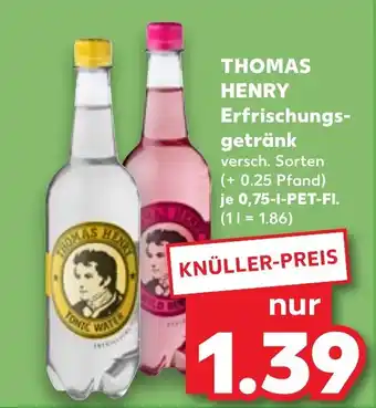 Kaufland DE Thomas Henry Erfrischungsgetränk aanbieding