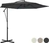 Praxis Lifegoods Zweefparasol - 8 Personen - Ø300cm - Waterdicht - Met Hoes - Donkergrijs aanbieding