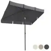 Praxis Lifegoods Parasol - Tuin - 200x125cm - Kantelbaar - Waterdicht - Hoes - Donkergrijs aanbieding
