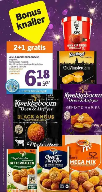 Albert Heijn Alle A-merk Mini-Snacks 2+1 Gratis aanbieding