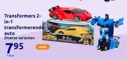Action Transformers 2-in-1 transformerende auto aanbieding