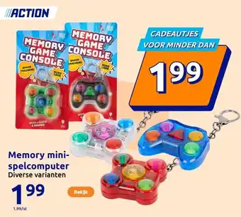Action Memory mini-spelcomputer aanbieding