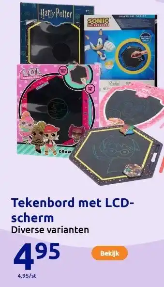 Action Tekenbord met LCD-scherm aanbieding