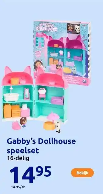 Action Gabby’s Dollhouse speelset aanbieding