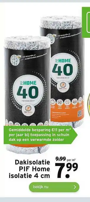 GAMMA Dakisolatie PIF Home Isolatie 4 Cm aanbieding