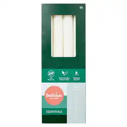 PLUS Bolsius Dinerkaarsen cloudy white aanbieding